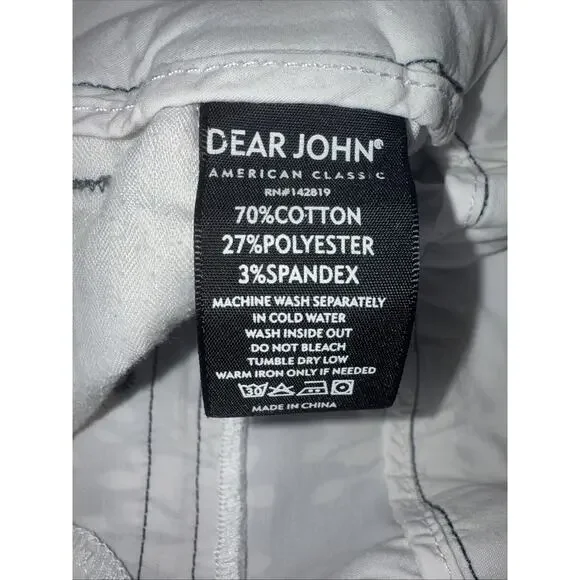 Dear John Women's Size 30 Navy White Floral Print Cuffed Stretch Comfort Shorts - Picture 5 of 6